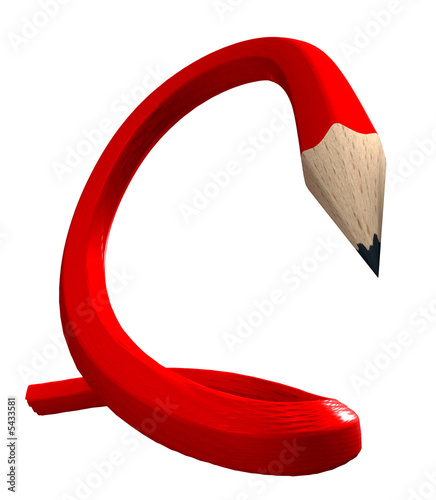 crayon flèche rouge