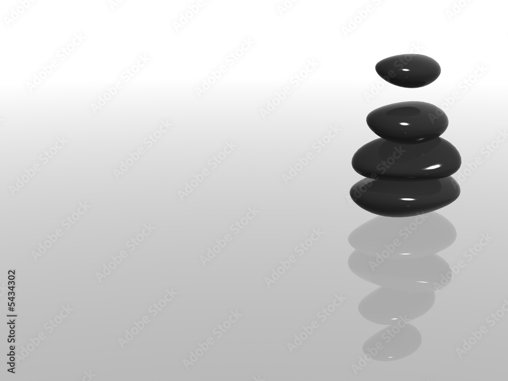 Behang Four hot stones in a pile