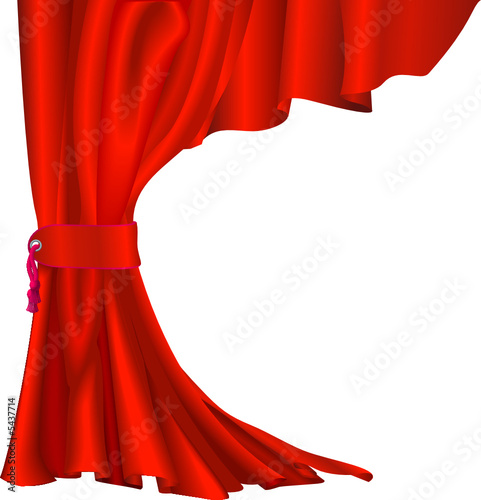 Red velvet curtain