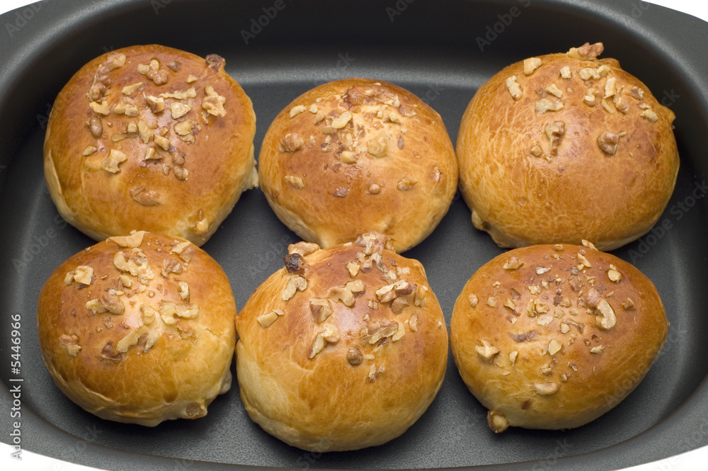 object - food - bun with nuts object - food - bun with nuts