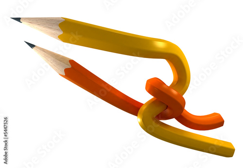 crayon flèche rouge et jaune 2