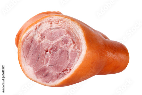 Pork ham part isolated on white background