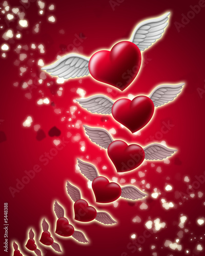 Flying hearts