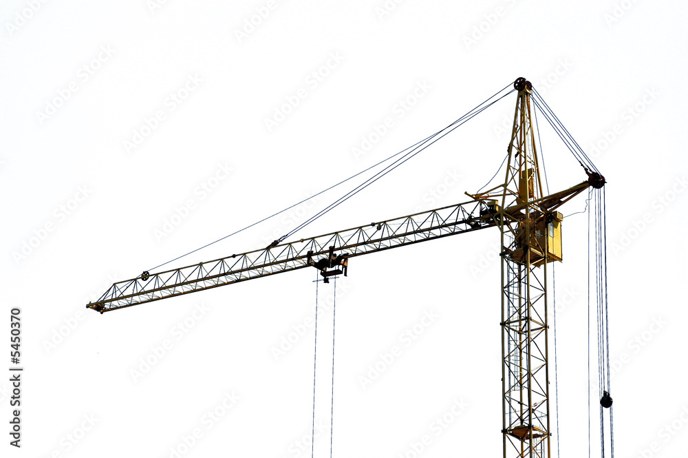 construction crane on white background. construction crane on white background.