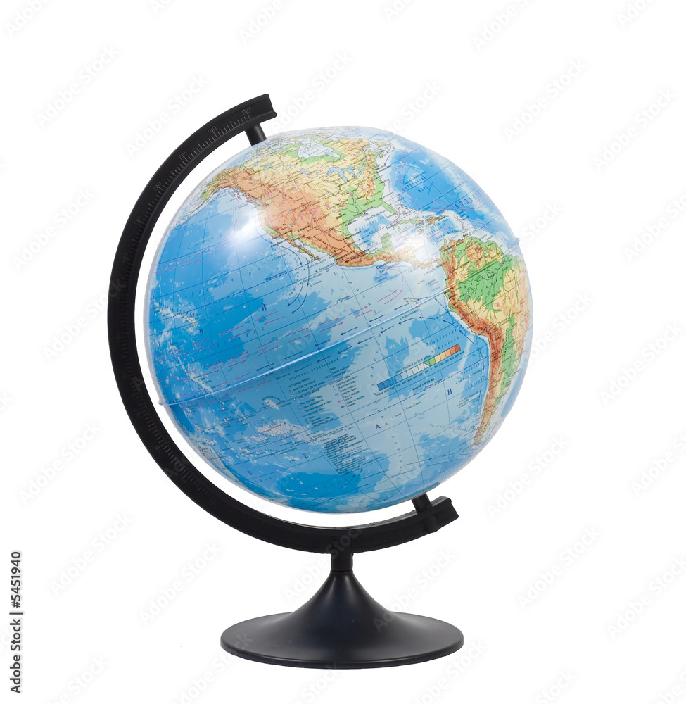 Fototapeta premium Terrestrial globe isolated 