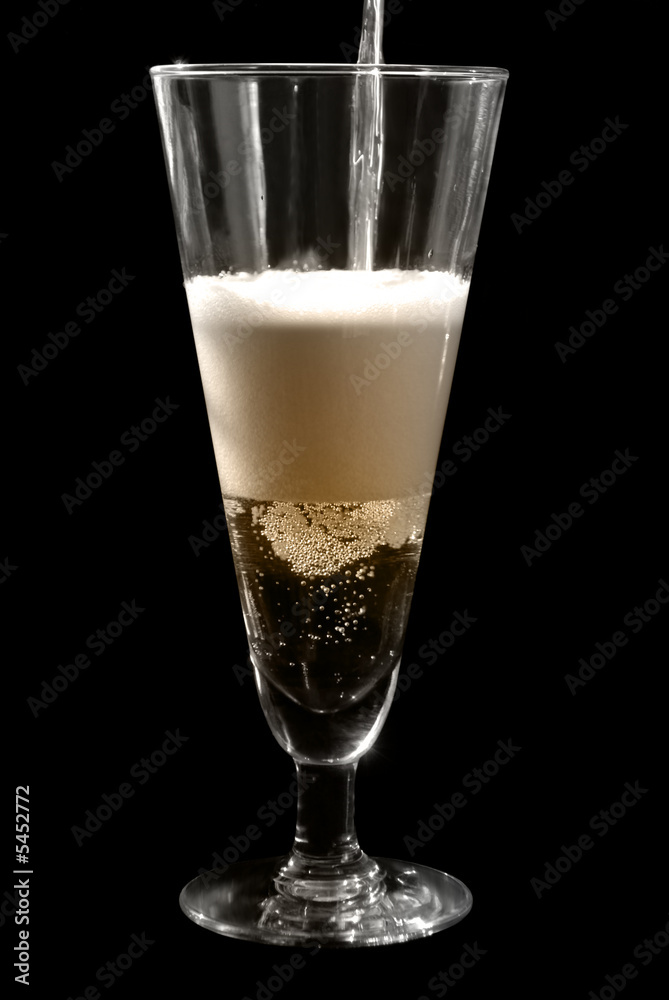 Pouring Beer Into Glass Pouring Beer Into Glass