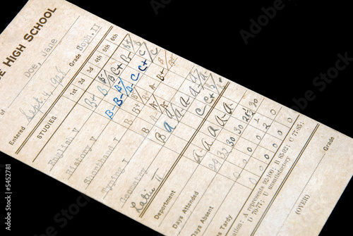 Naklejka 1928 Report Card