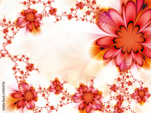Frame of beautiful decorative flowers