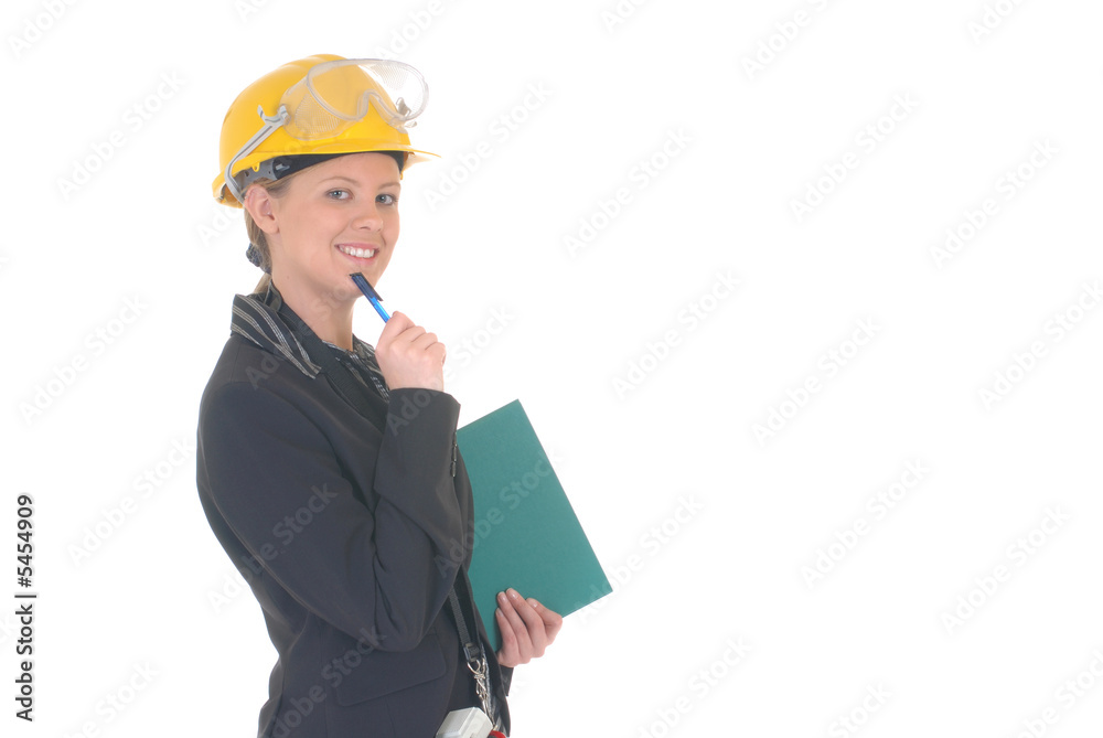 Attractive successful young construction supervisor Attractive successful young construction supervisor