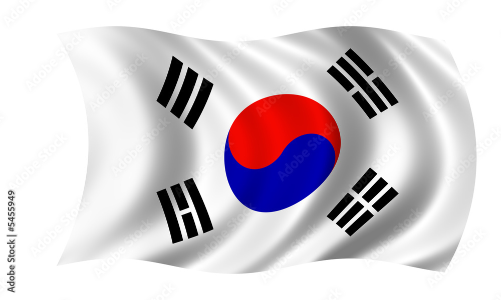 Fototapeta premium süd korea fahne south korea flag