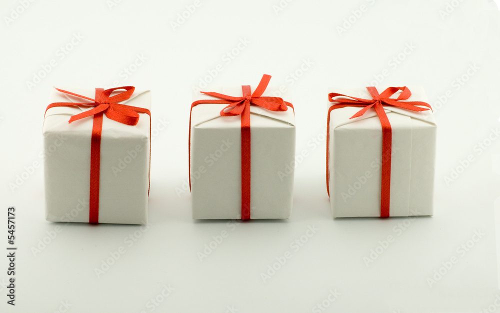 Obraz premium Three boxes with gifts