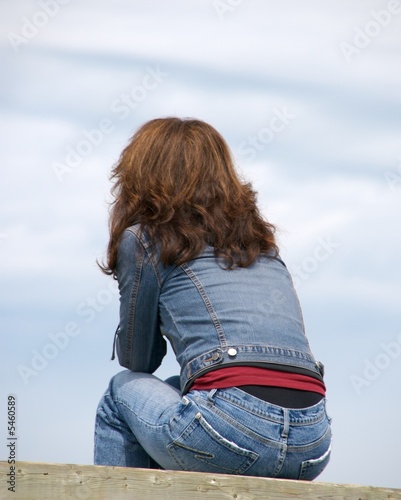 Girl on Bench