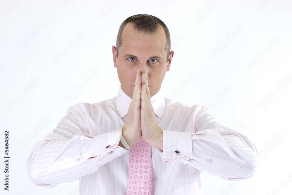 businessman in great power on whrite background businessman in great power on whrite background