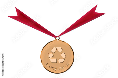 Gold medal of recycling photo