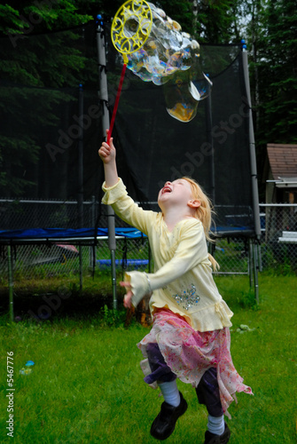Girl and Bubbles