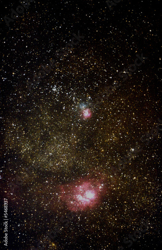 Laguna and Trifida Nebula