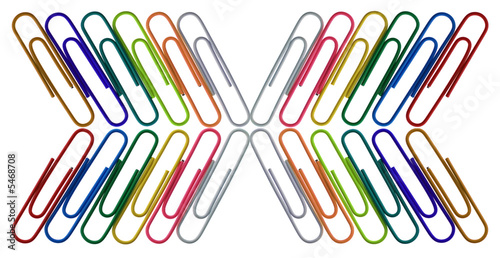 Abstract office paper clips. 