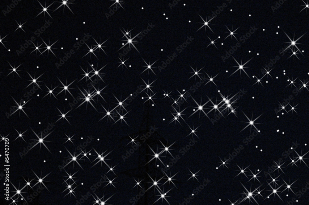 fondo negro con estrellas foto de Stock