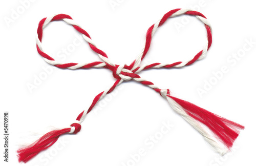 Vászonkép white and red bow
