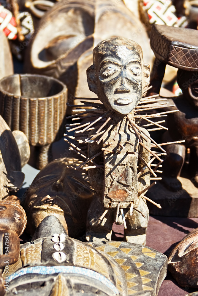 Traditional African genuine vintage statues,