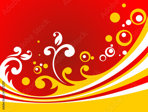 floral curls background