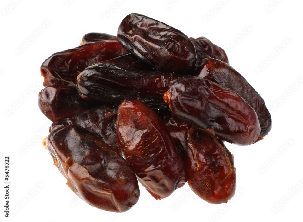 Date brown fruit isolated on white background Date brown fruit isolated on white background
