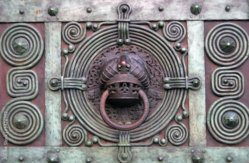 Ancient bronze door-handle