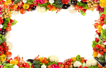 Colorful vegetable frame