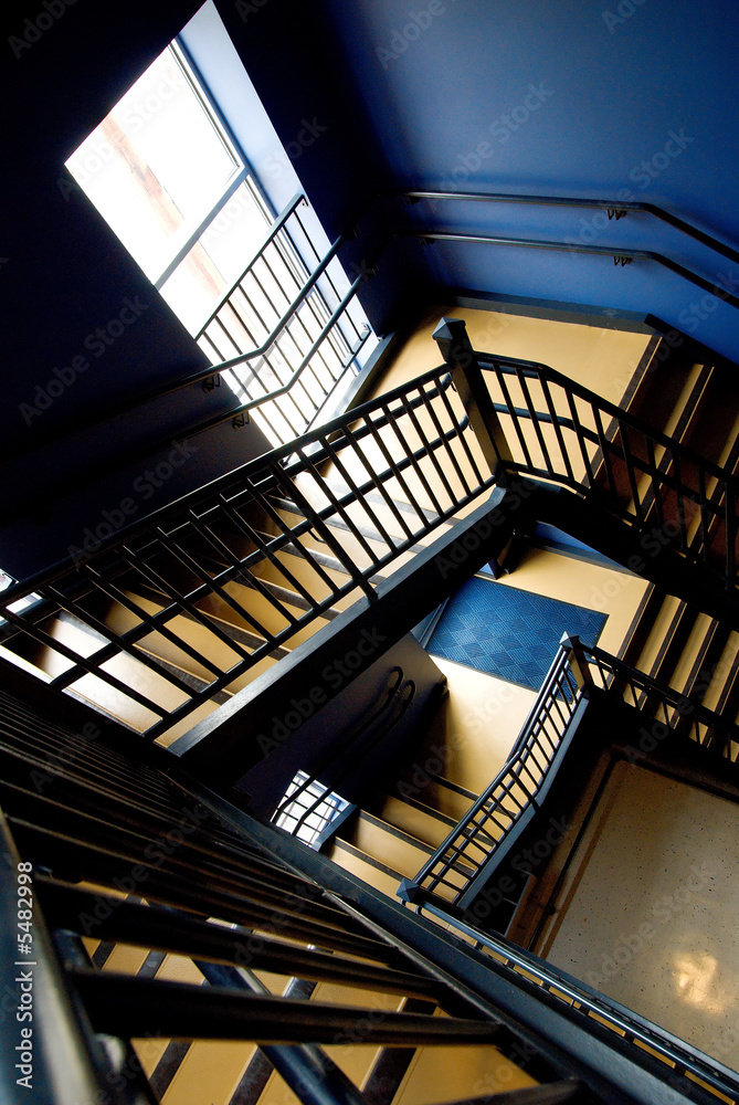 Obraz premium Interior of a modern flight of stairs