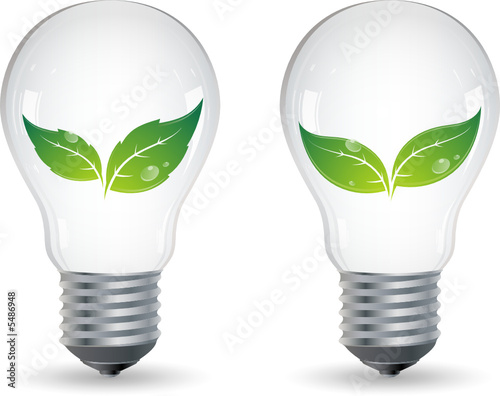 Ampoules avec plantes, image vectorielle