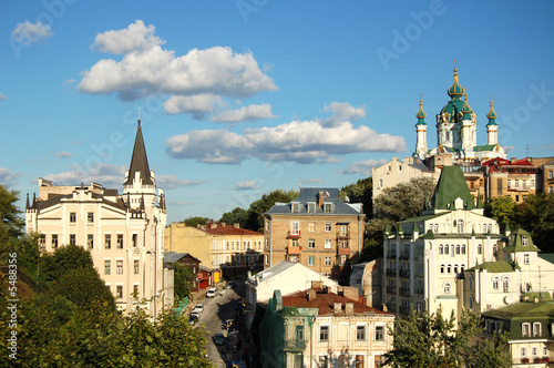 St. Andrew`s Church and tower of the king Richard Kiev, Ukraine