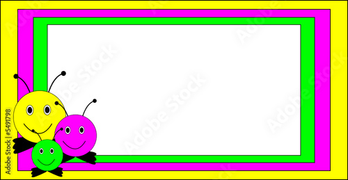 frame with coloured people