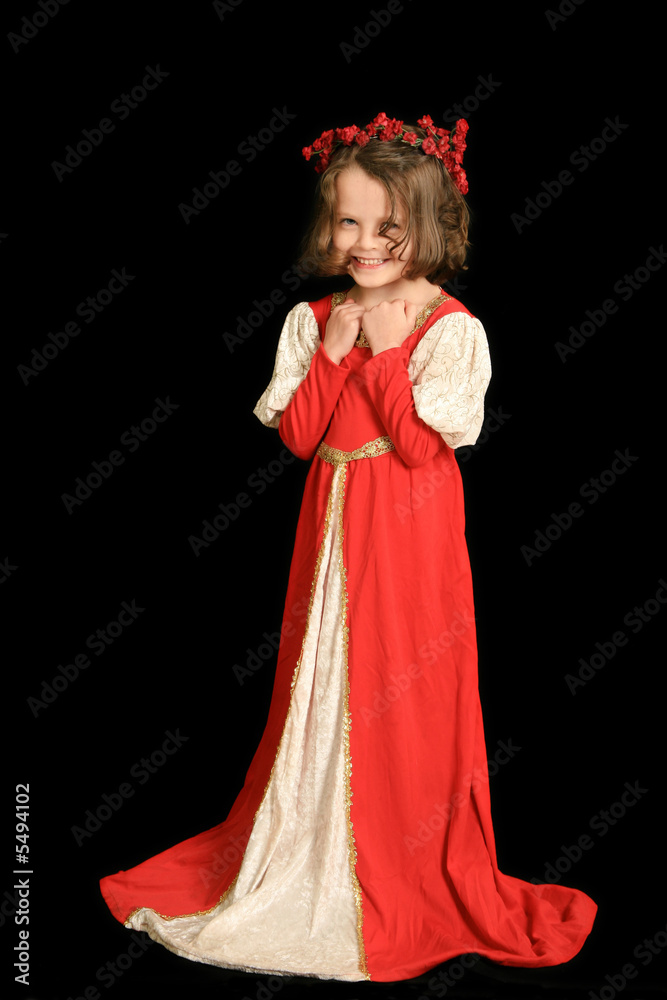 little girl dressed as princess, studio shot little girl dressed as princess, studio shot