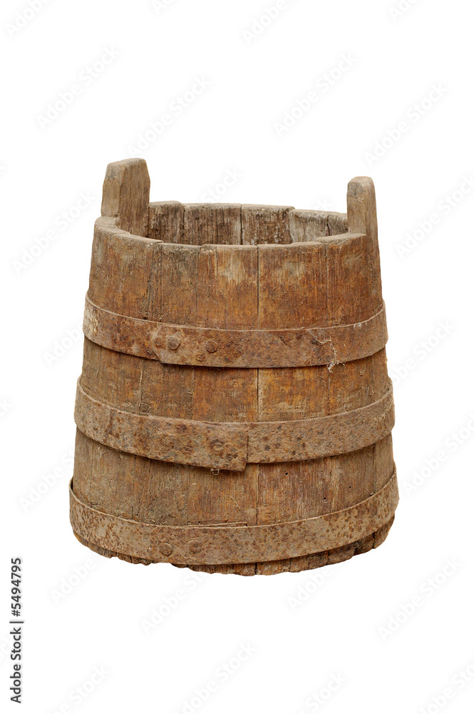 Naklejka premium Old wood bucket