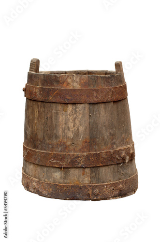 Old wood bucket