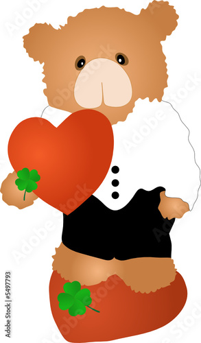 Teddy bear with red heart