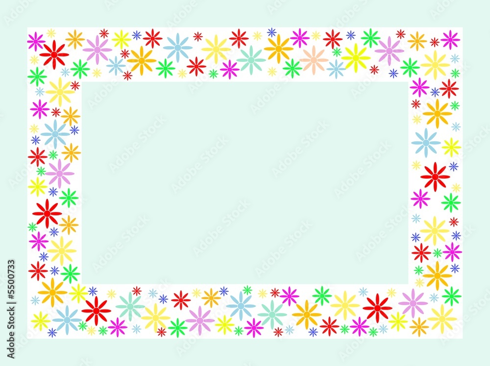 colorful flower frame