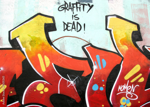 grafitti tag cut image with graffiti is dead sign