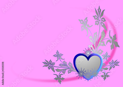 Blue and Silver Love heart
