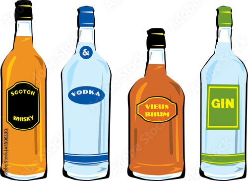 bouteilles d'alcool photo