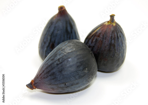 three whole organic black mission figs