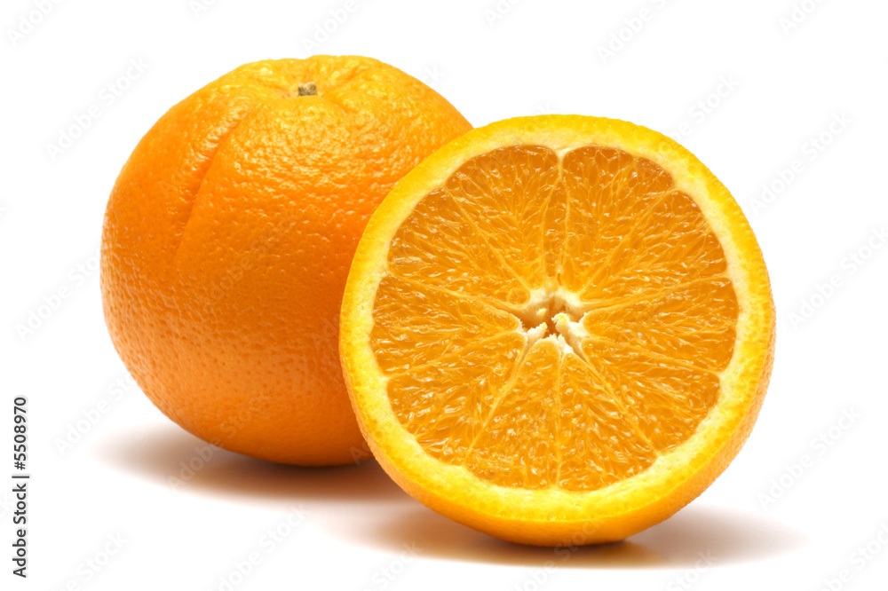 fresh two orange on white background fresh two orange on white background