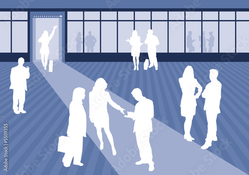 Vector of Business People in office