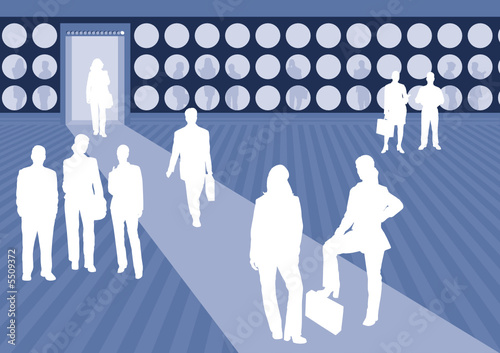 Vector of Business People in office