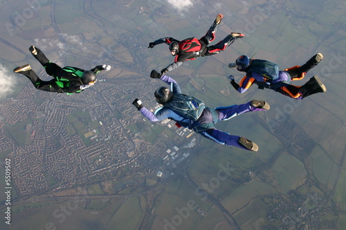 Four Skydivers 