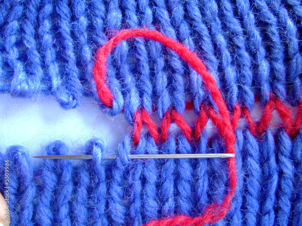 knitting threads needle