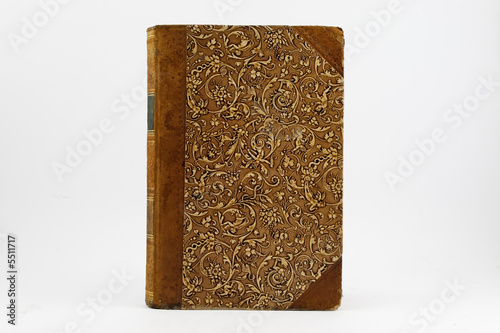 old rare book isolated on white