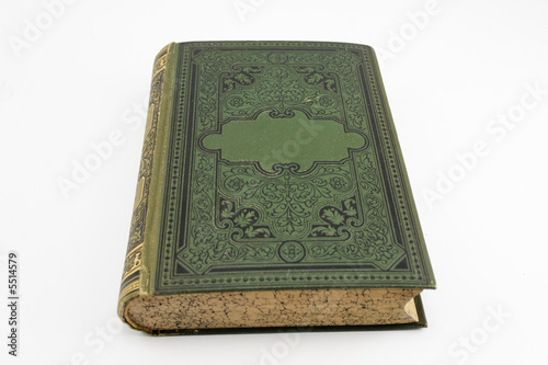 old rare book isolated on white