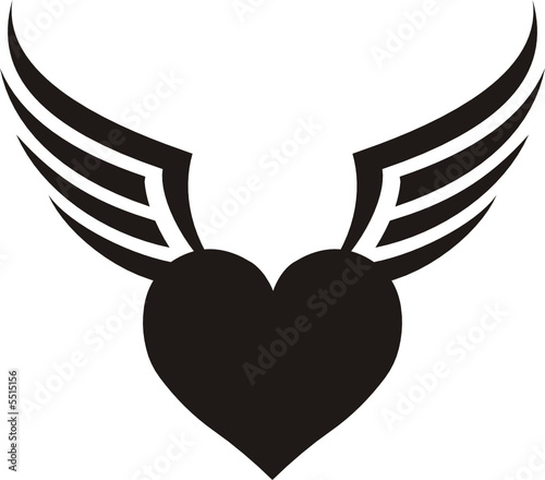 heart flyer tattoo