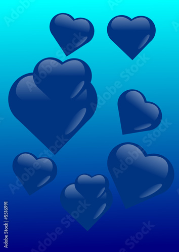 coeurs bleus